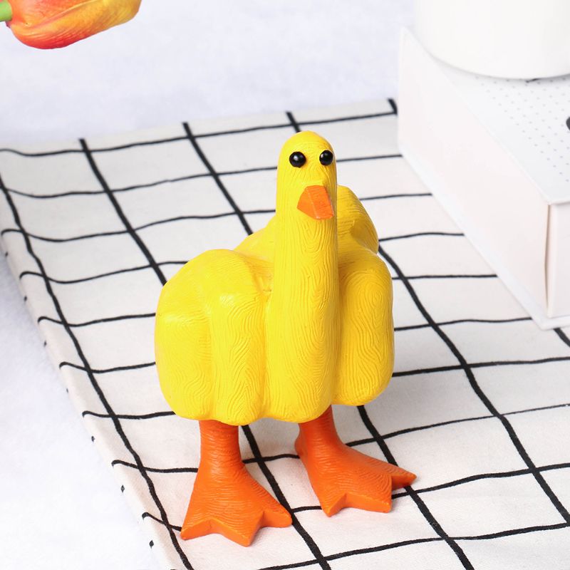 Birthday,Personalized,Friendship Gifts,Middle Finger Duck Desktop Mini Ornament - Creative Resin Crafts